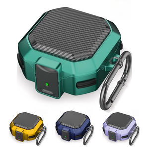 Funda para auriculares de fibra de carbono OEM ODM Service Mecha para <span class=keywords><strong>Samsung</strong></span> <span class=keywords><strong>Galaxy</strong></span> <span class=keywords><strong>Buds</strong></span> Live <span class=keywords><strong>2</strong></span> <span class=keywords><strong>Pro</strong></span> con funda protectora para auriculares Bluetooth con gancho - Product Image 1