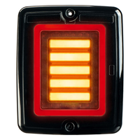 Feu arrière 24V pour camion et remorque, 4,3 pouces, lentille rouge, blanche, transparente ou foncée, avec feux de freinage et de position