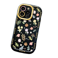 Étui de téléphone en TPU antichoc à écran plein avec motif floral pour 16 15 Pro Max 14 13 12 11 Design sportif