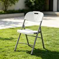 Chaise pliante en plastique de qualité commerciale, pieds en métal antidérapants, chaise pliante pour invités, pour réunion