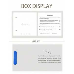 Juego de Uñas Postizas Y2K, 10 Piezas, Longitud Media, Acrílicas, Hechas a Mano, Multicolores, Diseño Francés Gótico, Lindas - Product Image 3