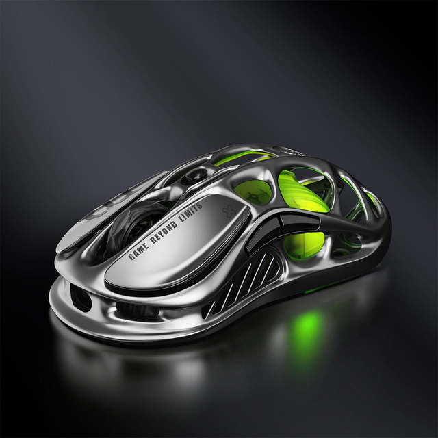 GravaStar Mercury M1 Pro 26000 DPI Gunmetal Gray Wireless Three-Mode Magnesium Alloy Gaming Mouse with PAW3395DM Sensor
