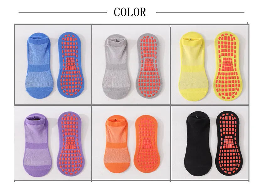 गर्म बिक्री फैशन कपास विरोधी पर्ची मोजे वयस्क योग इनडोर सिलिकॉन सांस जाल डिजाइन मोजे सभी आकार खेल मोजे