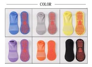 Hot Sale Fashion Cotton Anti Slip Socks Adult Yoga Indoor Silicone Breath Mesh Design Socks All Size Sports Socks