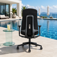 Chaise de bureau ergonomique en tissu Walsite avec hauteur et accoudoirs réglables, dossier ouvert, pour la maison ou le bureau