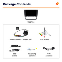 Autoradio MEKEDE Android 14 2+32GB 4 cœurs, navigation FM, Car-play, écran IPS 1024*600 pour BMW Série 1 E87 E81 2004-2011