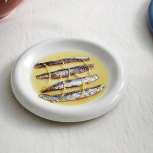 Serie Chubby, plato redondo de gres nórdico de color personalizado para servir comida, platos de cena de cerámica para restaurante - Product Image 3