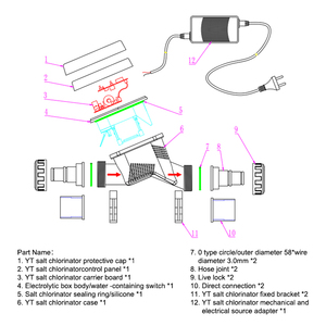 Fenlin thông minh tất cả trong một nước muối chlorinator tự động làm sạch hệ thống cho hồ bơi khử trùng - Product Image 6
