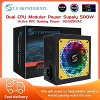 Alimentation PC 500W 80plus entièrement modulaire, état neuf, alimentation ATX pour ordinateur de bureau, serveur, jeux