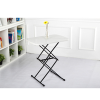 Plateau de lit à ciseaux, blanc, robuste, table pliante en plastique, portable, 1 pièce