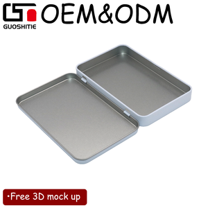 קופסת מתכת עם לוגו בהתאמה אישית, קופסת אריזה עם ציר, קופסת פח, אריזת פח, קופסת פח קטנה ריקה עם ציר, מיכל מתכת - Product Image 1