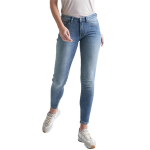 Pantalones Vaqueros Ajustados para Mujer, Diseño Sólido, Ecológicos, Transpirables, 100% Algodón, Estilo Casual para Uso Diario - Product Image 3