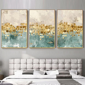 Décoration murale simple de salon moderne, peinture à l'huile d'art faite à la main pour canapé, lumière de fond, murale de luxe - Product Image 5