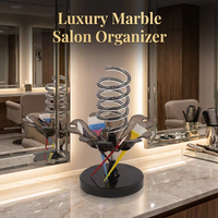 Professioneller Tisch-Haartrocknerhalter, Salon-Styling-Organizer mit Mehrfach-Fächer für Färbepinsel, für Friseure & Kosmetiker