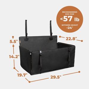 Reforza las 4 correas traseras para estabilizar la alfombrilla para mascotas en el coche, plegable, impermeable y resistente a los arañazos. - Product Image 3