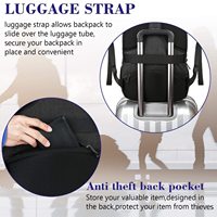 Sac à dos pour ordinateur portable de voyage fin, pour hommes, école, 17 pouces, personnalisé, multifonctionnel, antivol, résistant à l'eau