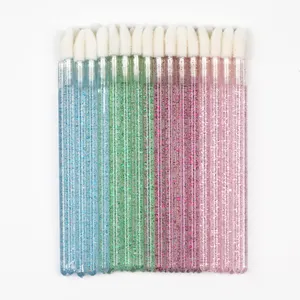 Lint Free Gloss Applicator Stick Wands Glitter Wholesale Disposable Nylon Lip Brush