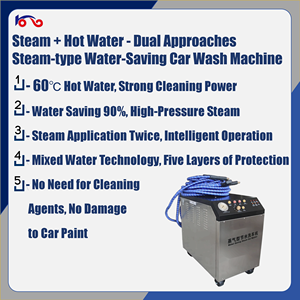 Idropulitrice a Vapore ad Alta Pressione - Pulizia a Secco con Doppio Tubo ad Acqua Calda <span class=keywords><strong>per</strong></span> Tappeti e Motori - Product Image 4