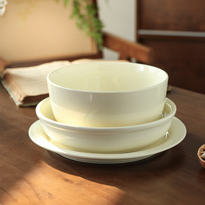 Ceramic Tableware Set Round Porcelain Soup Bowl Shallow Plate Deep Plate Dishwasher Safe Party <b>Dinnerware</b> - Product Image 3