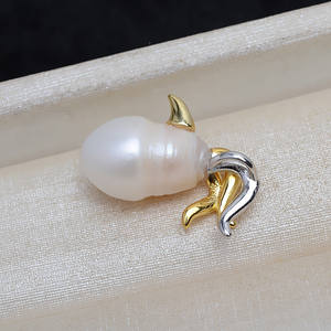 Colgante de Plata S925 con Perla Barroca de Color, Colgante con Forma de Loro con Accesorios para Manualidades, 4150, Fornituras y Componentes de Joyería - Product Image 3