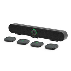 Barre vidéo 4K IA avec <span class=keywords><strong>zoom</strong></span> optique 3x, 6 micros intégrés, 4 micros sans fil et cache de confidentialité automatique pour les salles moyennes à grandes - Product Image 1