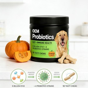 Probióticos para Perros con Fórmula Personalizada, Masticables Blandos, Altos en Proteínas, Apoyo para Alergias, Suplemento Digestivo para Mascotas, Glucosamina y Condroitina Orgánicas - Product Image 2