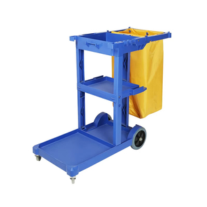 <span class=keywords><strong>Chariot</strong></span> manuel à roulettes silencieuses avec essoreuse à serpillière intégrée, polyvalent pour l'organisation du linge d'hôtel et le nettoyage des sols - Product Image 6