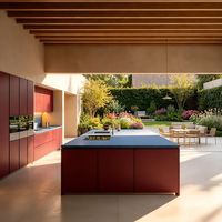 Meubles de villa minimalistes modernes Bauhaus, en contreplaqué blanc et jaune, ignifuges, fermeture douce, écologiques, armoires de cuisine en bois