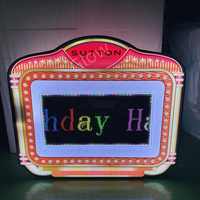 Feliz cumpleaños LED VIP desplazamiento texto programado mensaje pantalla Digital letras estrella tablero señal botella presentador para club nocturno