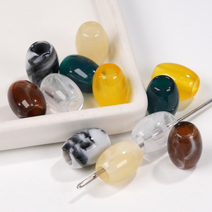 Cuentas Acrílicas Ovaladas <span class=keywords><strong>de</strong></span> 14mm, Dos Tonos, con Orificio Grande, para DIY, Correas <span class=keywords><strong>de</strong></span> Teléfono, Pulseras, Accesorios <span class=keywords><strong>de</strong></span> Ropa, Fabricación <span class=keywords><strong>de</strong></span> Joyería - Product Image 3