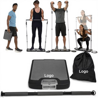 Équipement de musculation multifonction portable en aluminium pour la maison, bandes de résistance, poignées en acier, capacité de charge de 400 lb