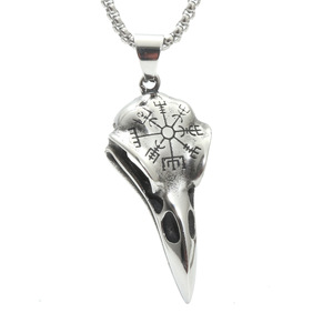 Collar con colgante de calavera y pico de gallo, de acero inoxidable, unisex, joyería de moda, regalo - Product Image 1