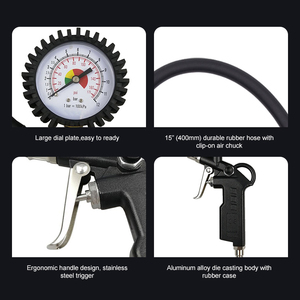 0-12 Bar diyafram basınç göstergeleri göstergesi ile yüksek kalite hava pompası <span class=keywords><strong>Atv</strong></span> lastiği şişirme tabancası - Product Image 4