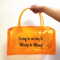 Sac de sport léger personnalisé pour femme PVC transparent imperméable à l'eau lettre à la mode multifonction fermeture éclair bagage à main accessoire de voyage