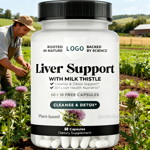 Capsules personnalisées d'aide à la réparation de désintoxication à base de plantes pour la santé du foie gras adulte - Product Image 1