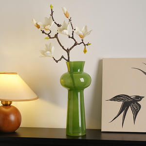 TONFO-Vases en verre <span class=keywords><strong>d</strong></span>'<span class=keywords><strong>occasion</strong></span> haut de gamme, <span class=keywords><strong>d</strong></span>écorations <span class=keywords><strong>d</strong></span>'intérieur, pots de fleurs légers de luxe, cadeaux de pendaison de crémaillère - Product Image 2