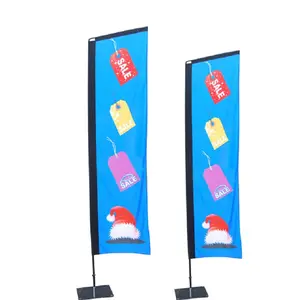 Werbung Outdoor Federnflaggen Fliegendes Banner Tränenstrand-Flaggen Starrer Wind Veranstaltungswerbung Aluminium-Flaggenstange Sportthema