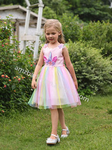 Venta al por mayor disfraces de unicornio Halloween carnaval Navidad Cosplay niña princesa vestido boda fiesta <span class=keywords><strong>cumpleaños</strong></span> Arco Iris tutú vestidos - Product Image 5