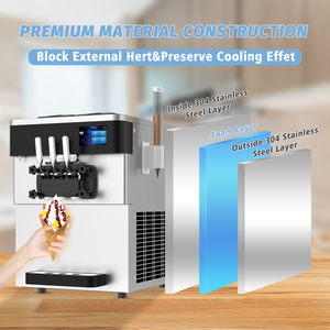 도매 데스크탑 아이스크림 기계 상업용 저전력 소프트 아이스크림 기계 소형 3 색 아이스크림 기계 사용자 정의 - Product Image 2