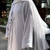Abaya musulmane en Cupro 2026 pour femme – Robe longue élégante et minimaliste, style Dubaï, tenue modeste arabe, vêtement islamique 2026