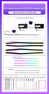SJC 64 Couleurs Lumière Ambiante LED Dynamique pour <span class=keywords><strong>Honda</strong></span> Accord 11e génération/INSPIRE 2023-2025 Accessoires d'Éclairage d'Ambiance Intérieur Symphonie Auto - Product Image 6