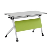 Table de formation mobile numérique avec cadre blanc, panneau vert, roulettes, pliable pour les réunions de bureau, les salles de formation, les salles de classe, les bureaux
