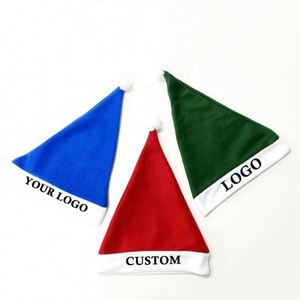 Gorro de Santa Claus con Diseño de Logotipo Personalizado, Bordado, de Fieltro, Terciopelo Grueso, para Adultos y Niños, Opciones Multicolores - Product Image 3