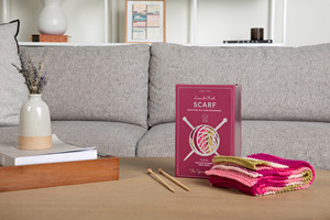 Dragonfruit Colored Craft <b>Kit</b> With Wool Blend Yarn Pack And Bamboo <b>Knitting</b> Needles For Adult <b>Beginners</b> Includes Tutorial Access - Product Image 4