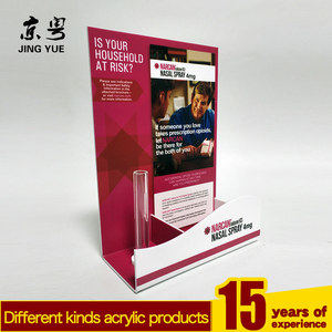 ขาตั้งโชว์สินค้าแบบทันสมัย หรูหรา เป็นมิตรกับสิ่งแวดล้อม ผลิตจาก PMMA รีไซเคิลได้ น้ำหนักเบา สำหรับโฆษณาในโรงพยาบาล ใช้สำหรับวางสเปรย์พ่นจมูก - Product Image 3