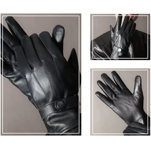 Gants en cuir véritable de mouton brun et noir, personnalisables, en gros, pour la conduite de <span class=keywords><strong>moto</strong></span>, pour hommes et femmes - Product Image 5