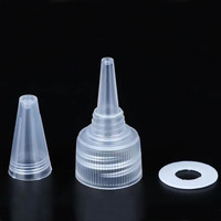 Bouteilles PET en stock de 10ml 20ml 30ml 50ml 60ml 100ml 120ml 150ml 200ml Flacon applicateur en plastique transparent à capuchon torsadé pour huile capillaire
