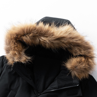 Manteau d'hiver épais et chaud, veste coupe-vent unisexe mi-longue pour l'extérieur avec capuche doublée de fourrure