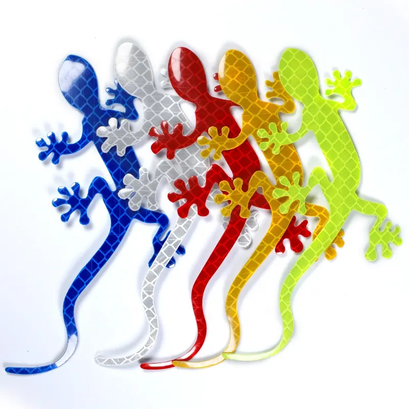 Fabrik benutzer definierte Logo Tier Gecko Aufkleber Auto Sicherheits aufkleber personal isierte reflektierende Aufkleber für Autos