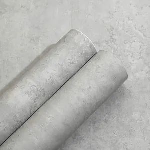 Morden Behang Ontwerpen 3D Pvc Zelfklevende Beton Cement Behang Wandbekleding Voor Badkamer Keuken Kasten Aanrecht